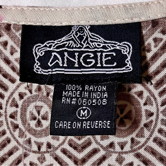 Angie | Boho Mixed Floral Block Print Open Front Kimono Cardigan, Medium - Picture 5 of 5